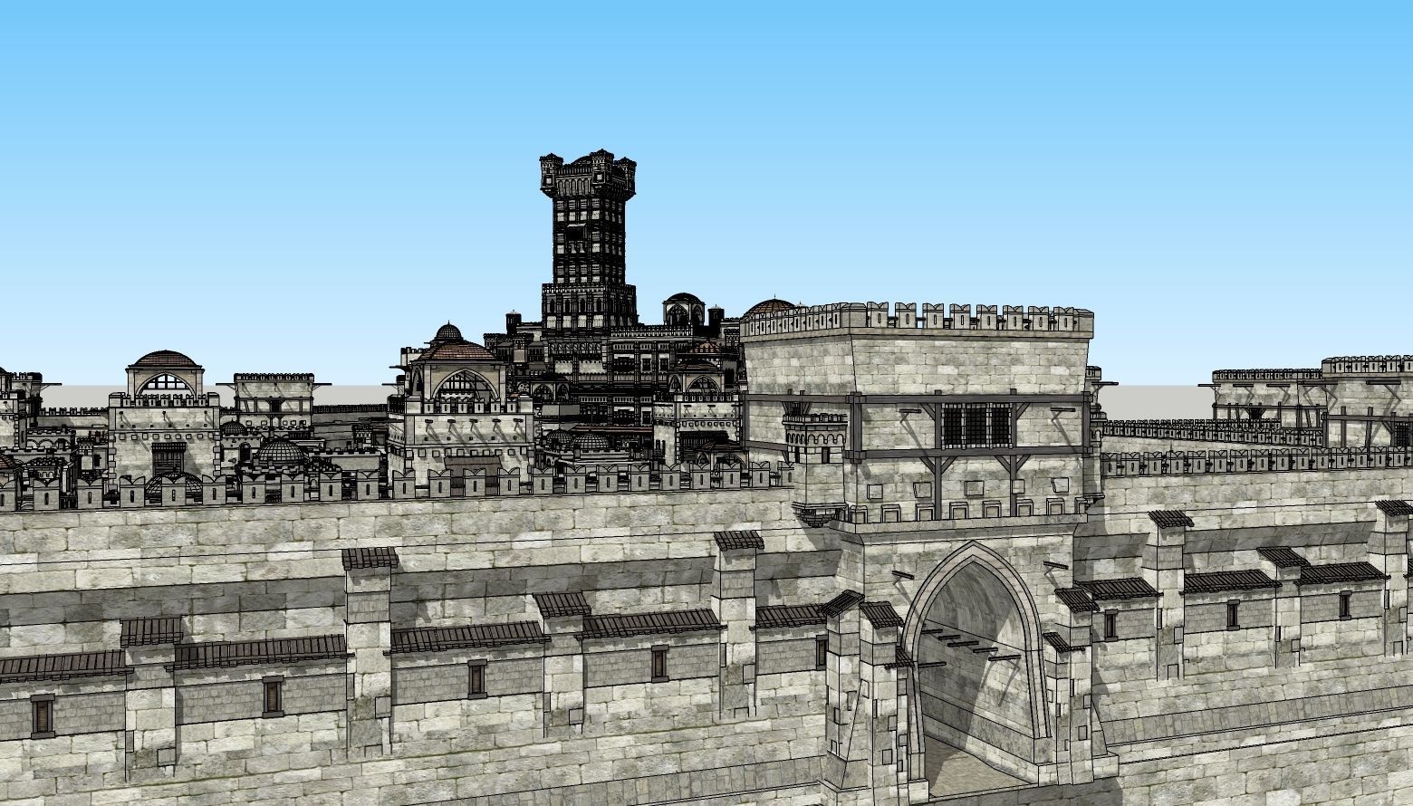 Medieval City 3D model_14