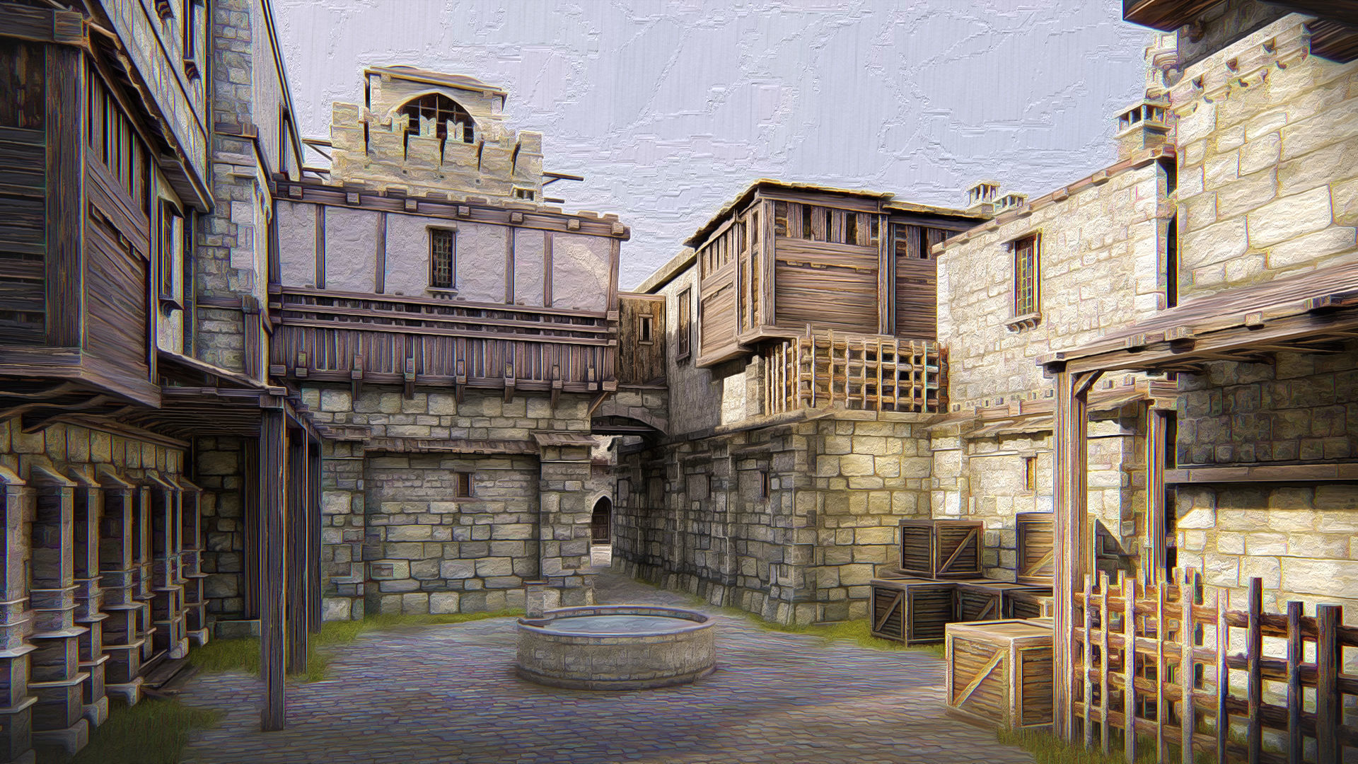 Medieval City 3D model_1