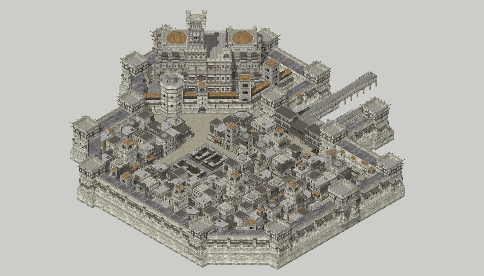 Medieval City 3D model_9