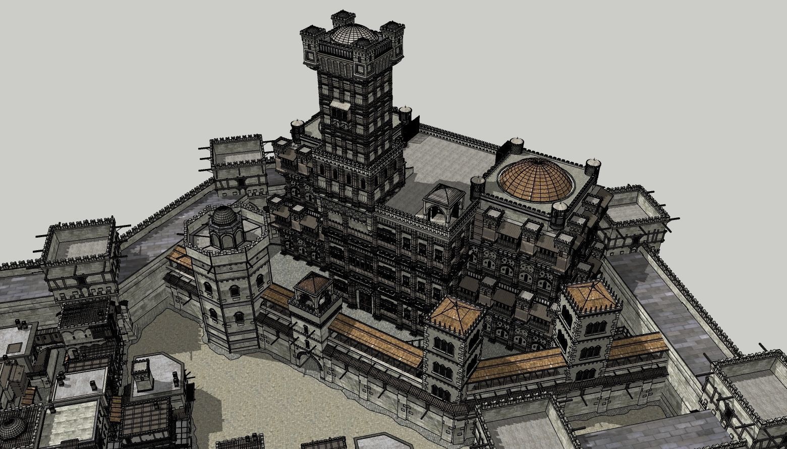 Medieval City 3D model_13