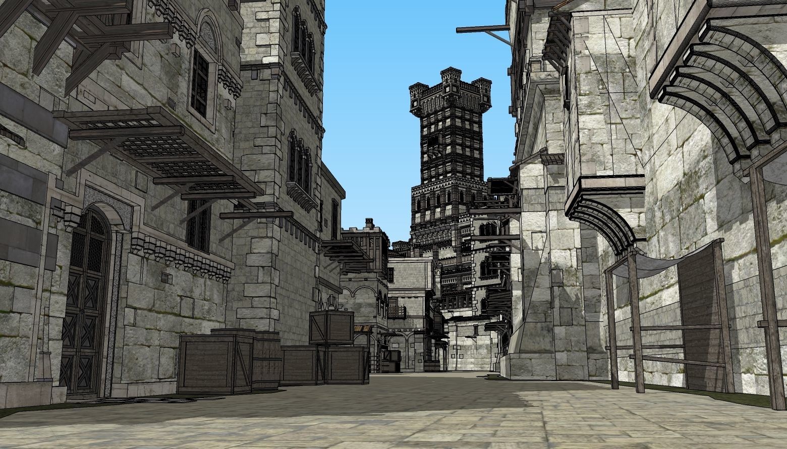 Medieval City 3D model_18