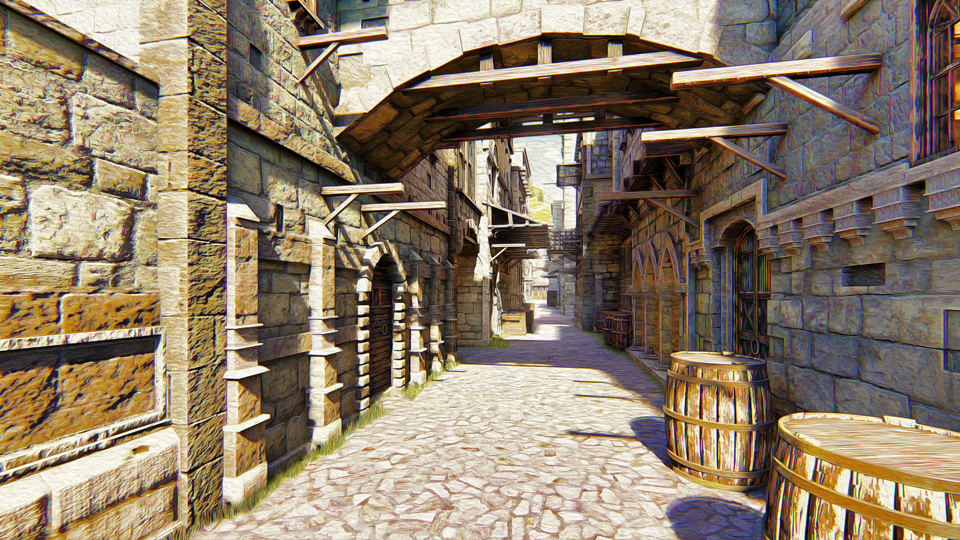 Medieval City 3D model_6