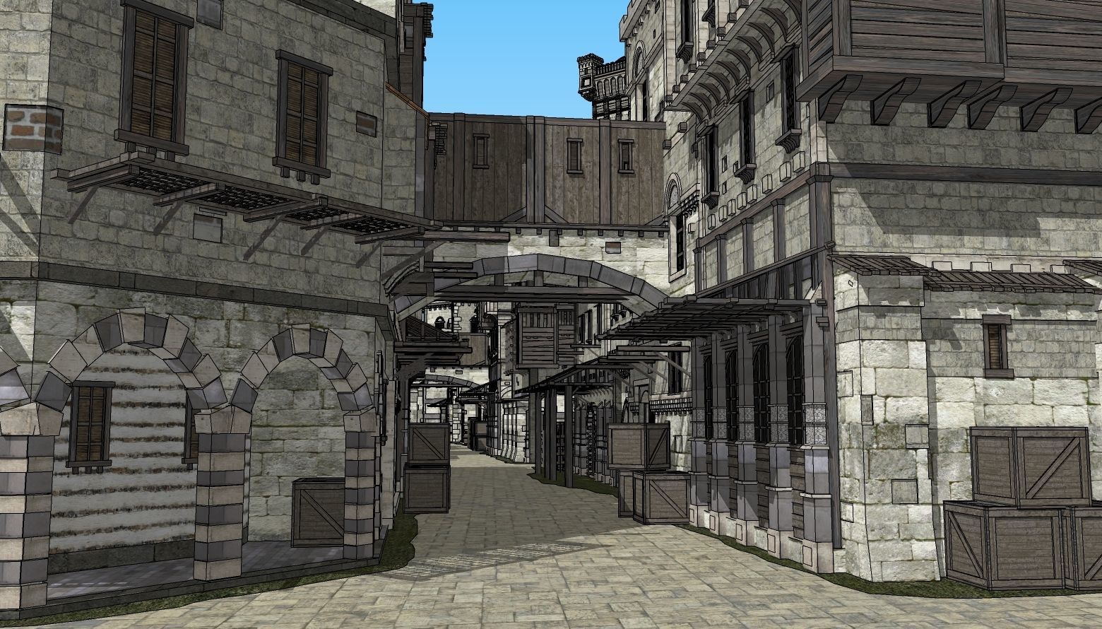 Medieval City 3D model_19