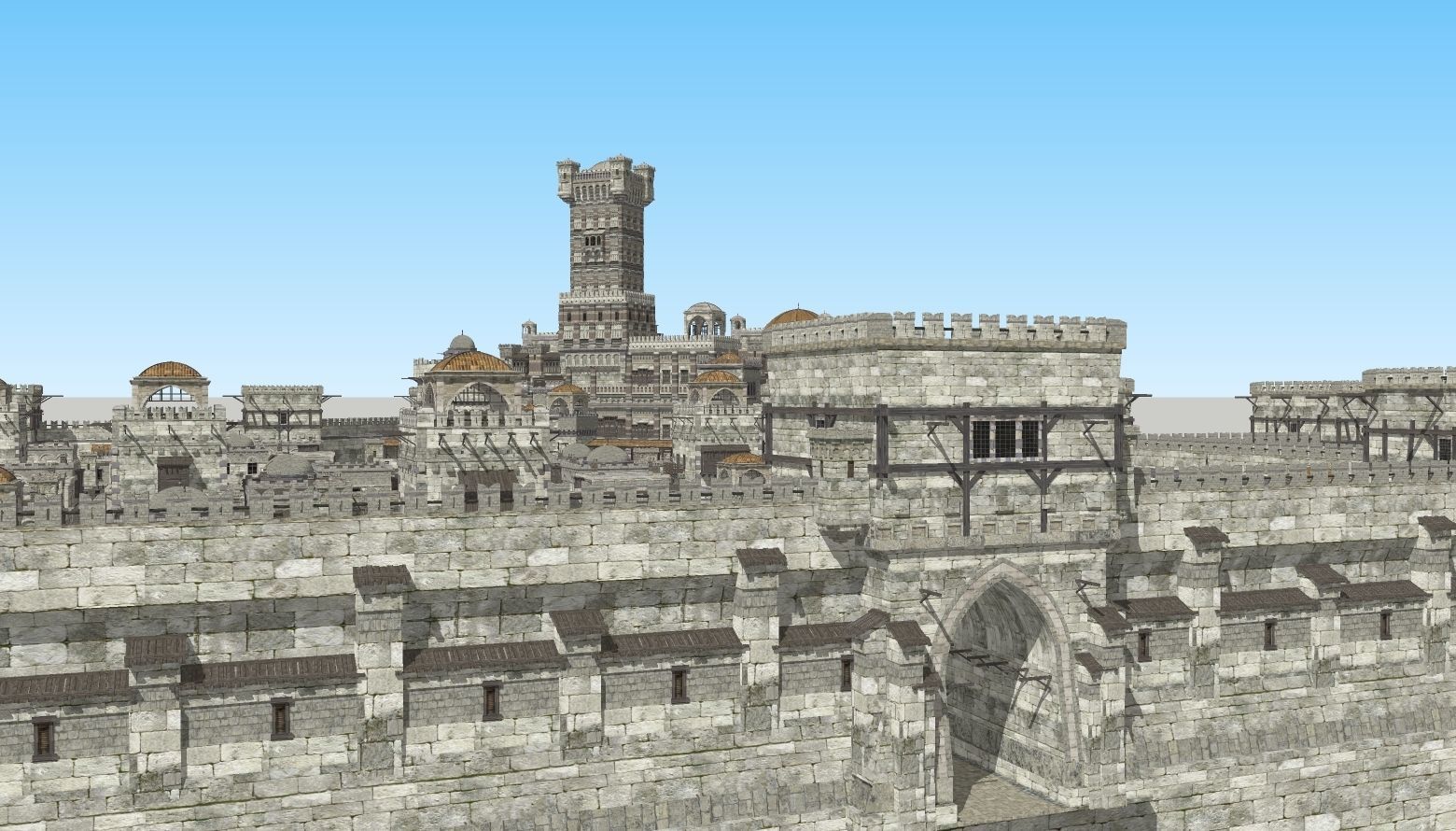 Medieval City 3D model_12