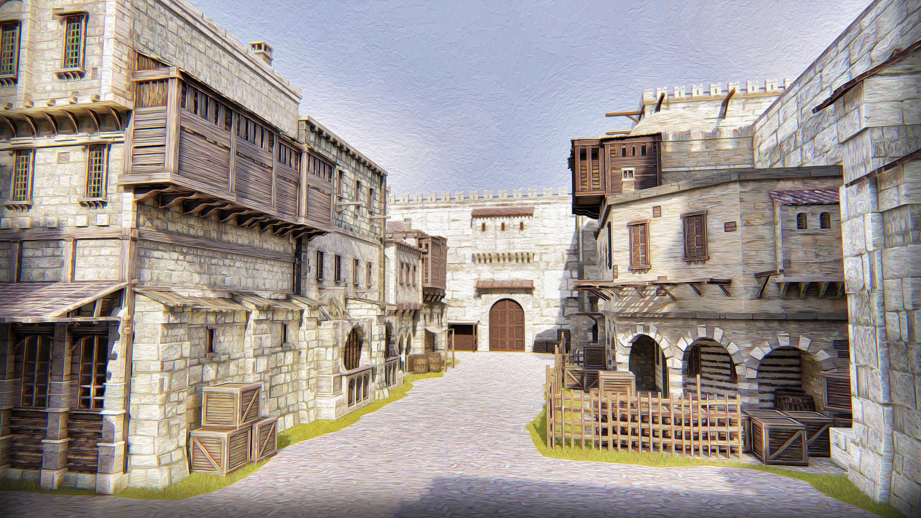 Medieval City 3D model_4