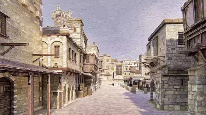 Medieval City 3D model
