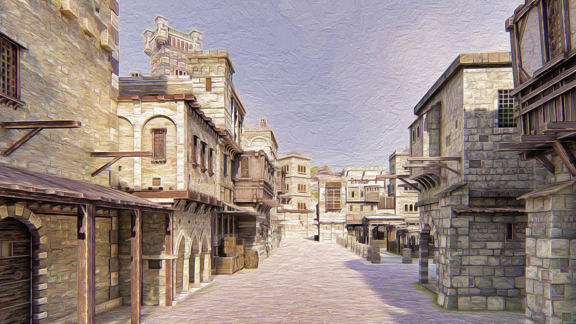 Medieval City 3D model_0
