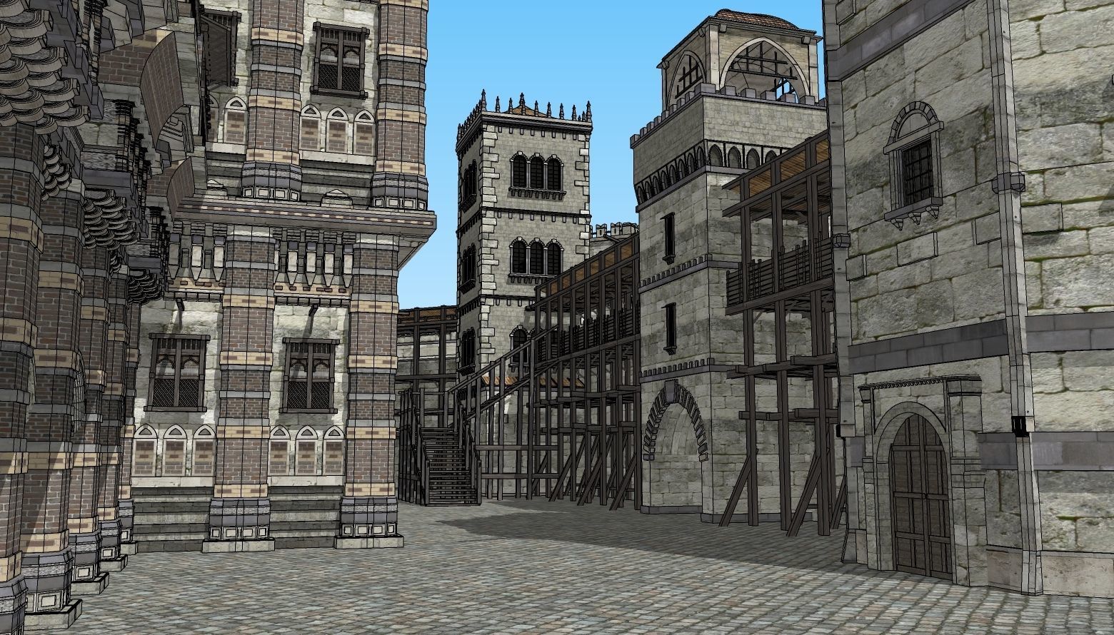 Medieval City 3D model_21