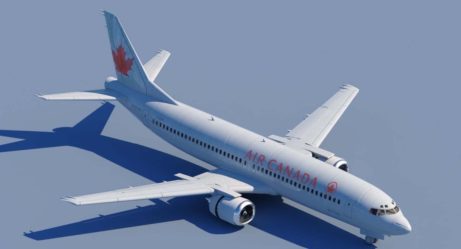 737 400 Air Canada With Interior 3D model_3