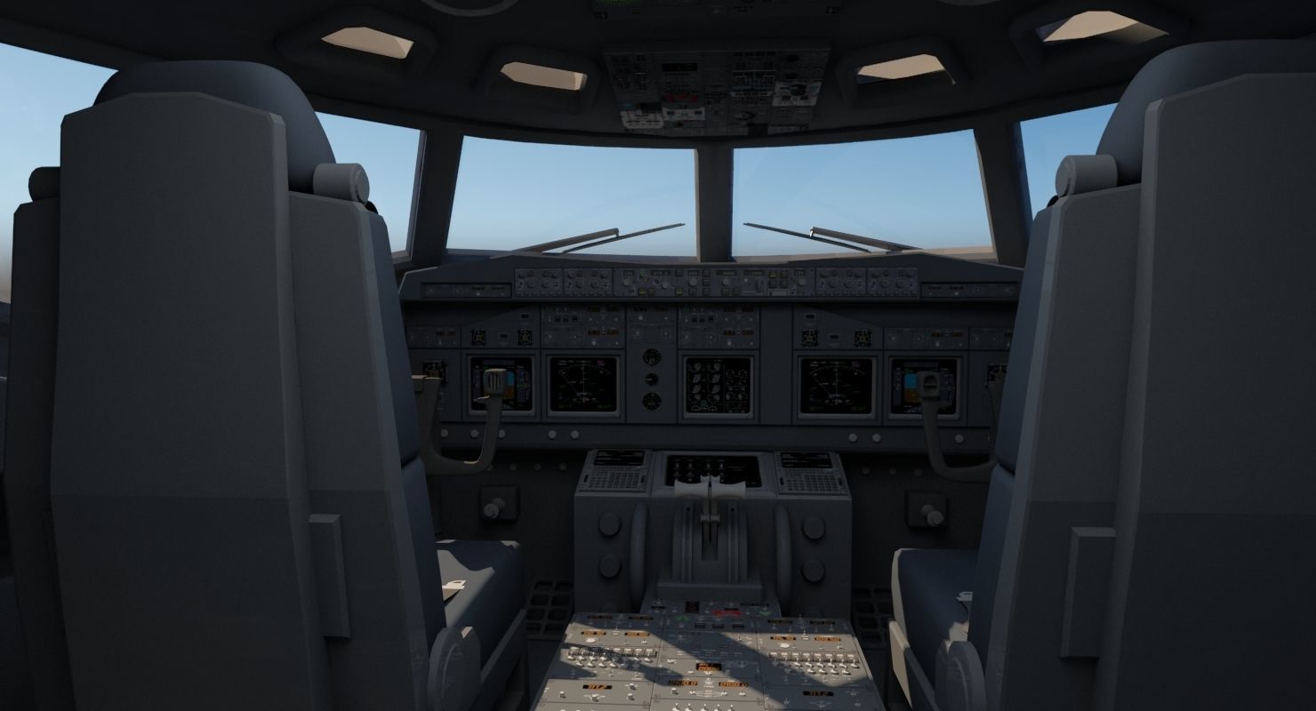737 400 Air Canada With Interior 3D model_5