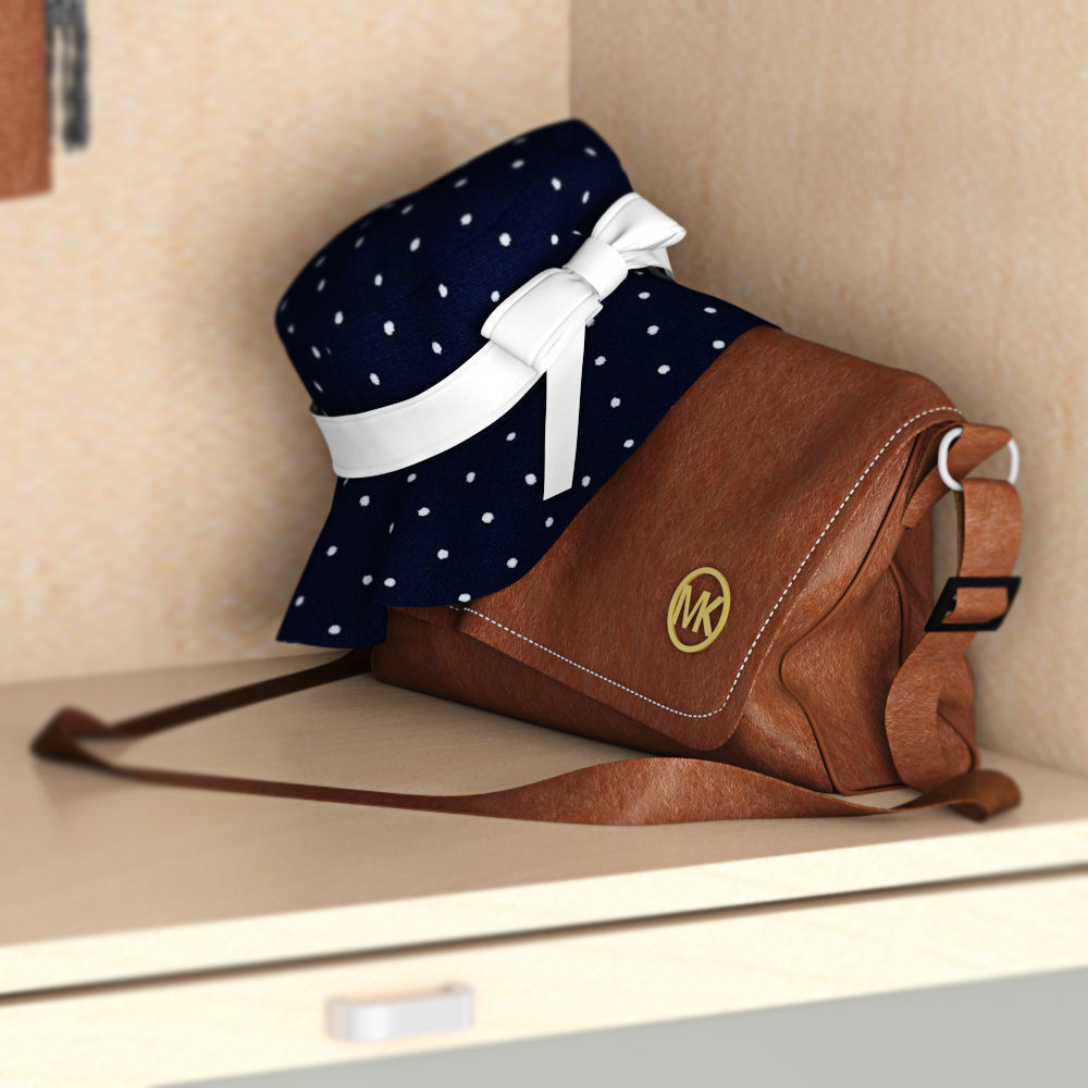 Wardrobe with Clothes 3D model_4