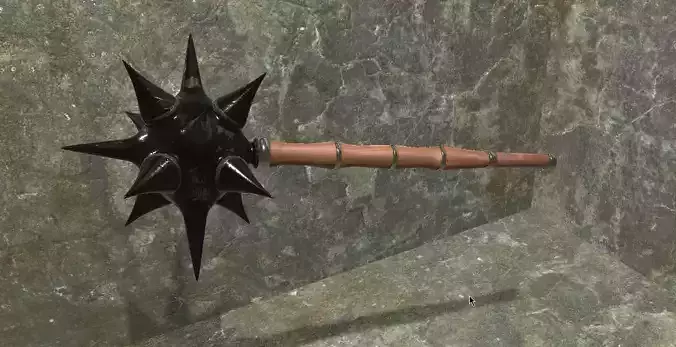 Spiked Head Mace Low-poly 3D model
