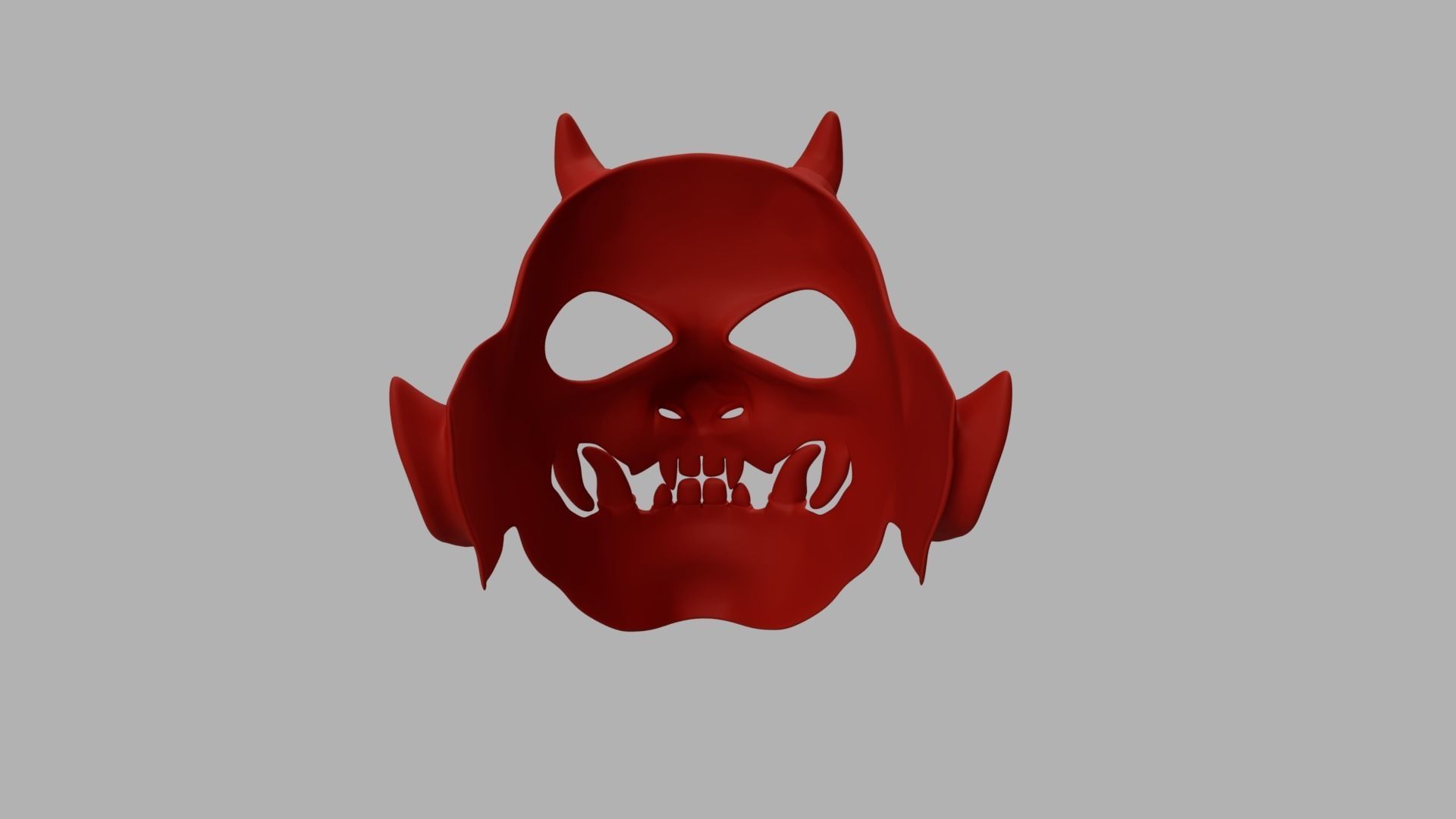 Yokai Oni Japanese Devil Styled Mask 3D print model_1