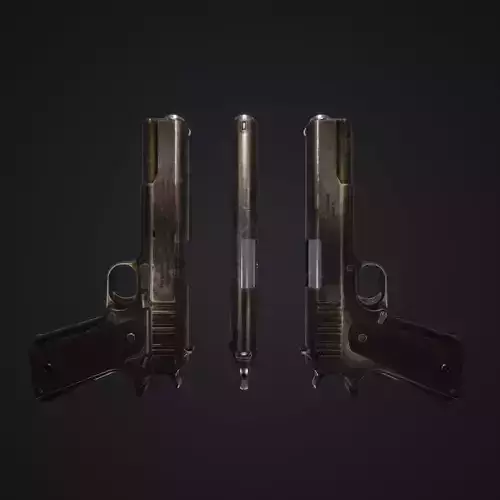Colt 1911 - Weapon - Handgun Low-poly 3D model Colt 1911 - Weapon - Handgun Low-poly 3D model