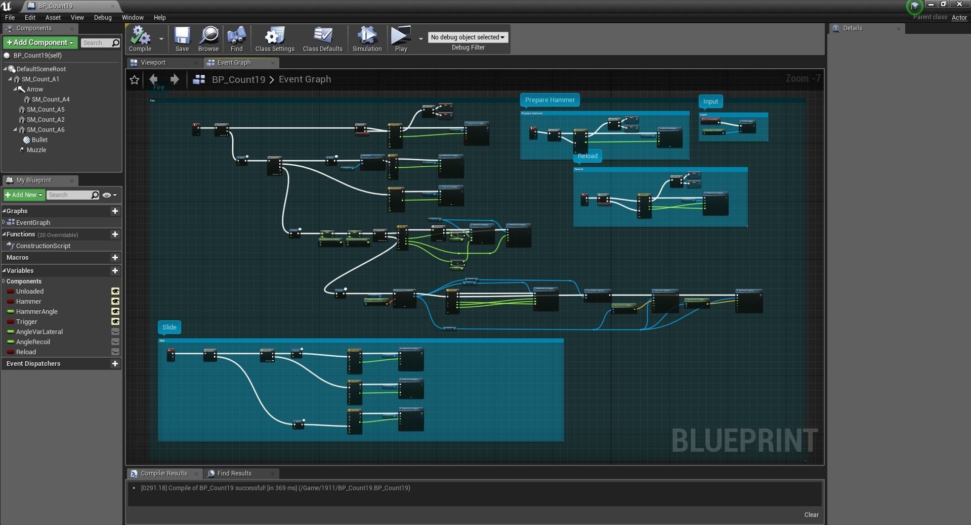 Colt 1911 - Weapon - Handgun Low-poly 3D model_10