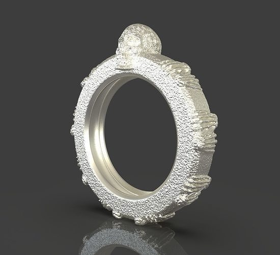 Jewelry Skull Ring 3D print model