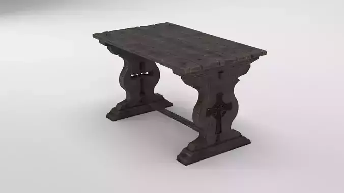 Medieval Table 3D Model