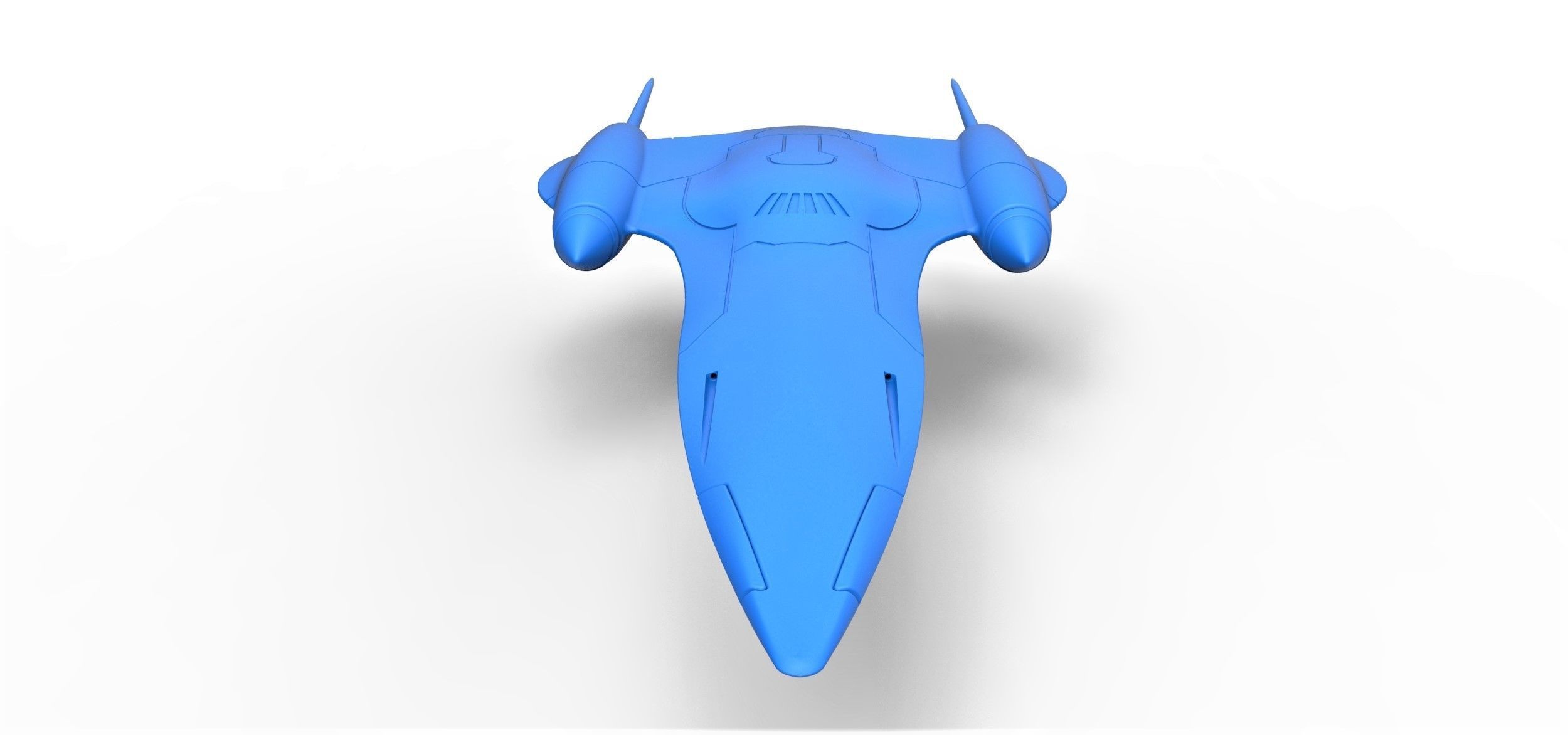 Naboo Queens Royal starship Scale 1 to 200 3D print model_6