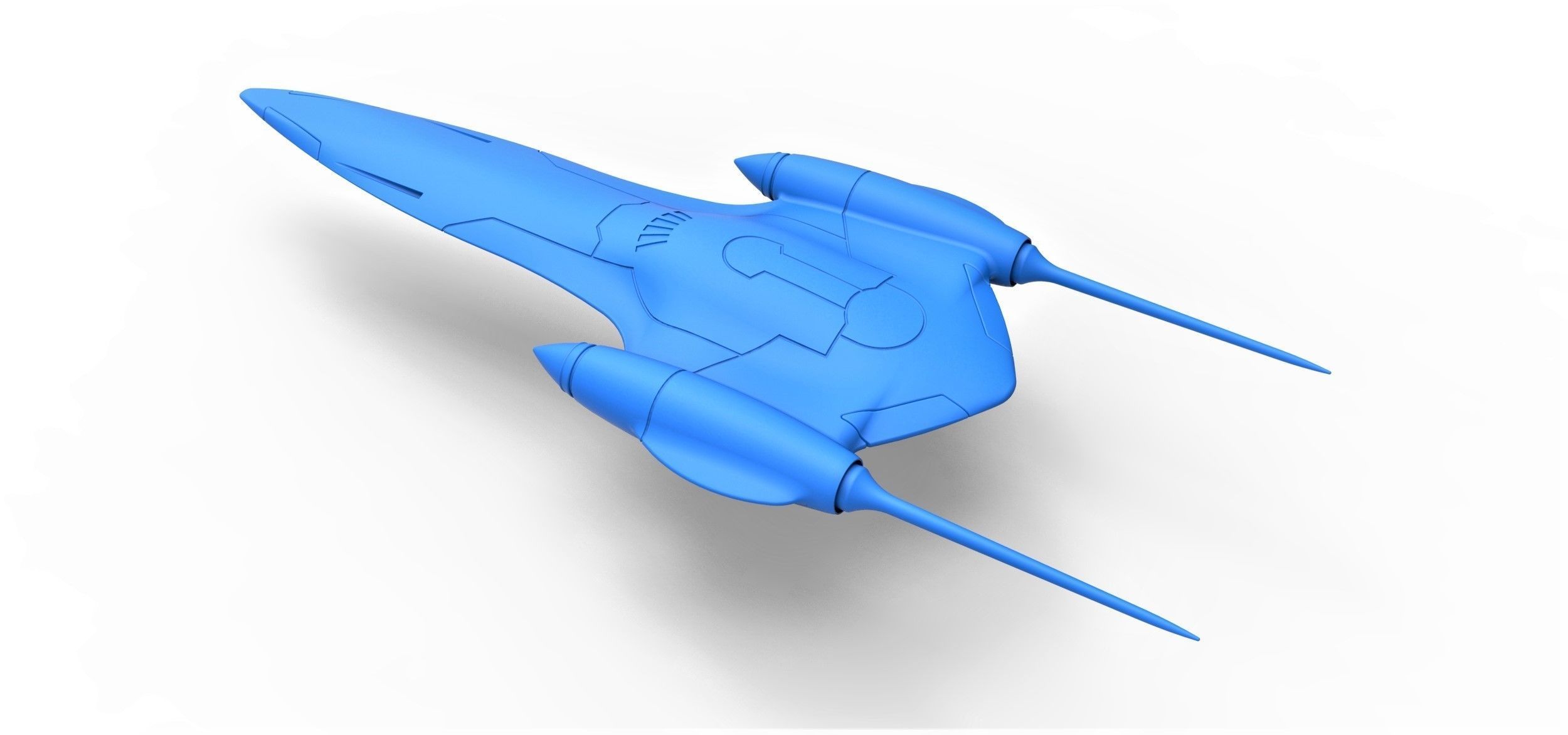 Naboo Queens Royal starship Scale 1 to 200 3D print model_11