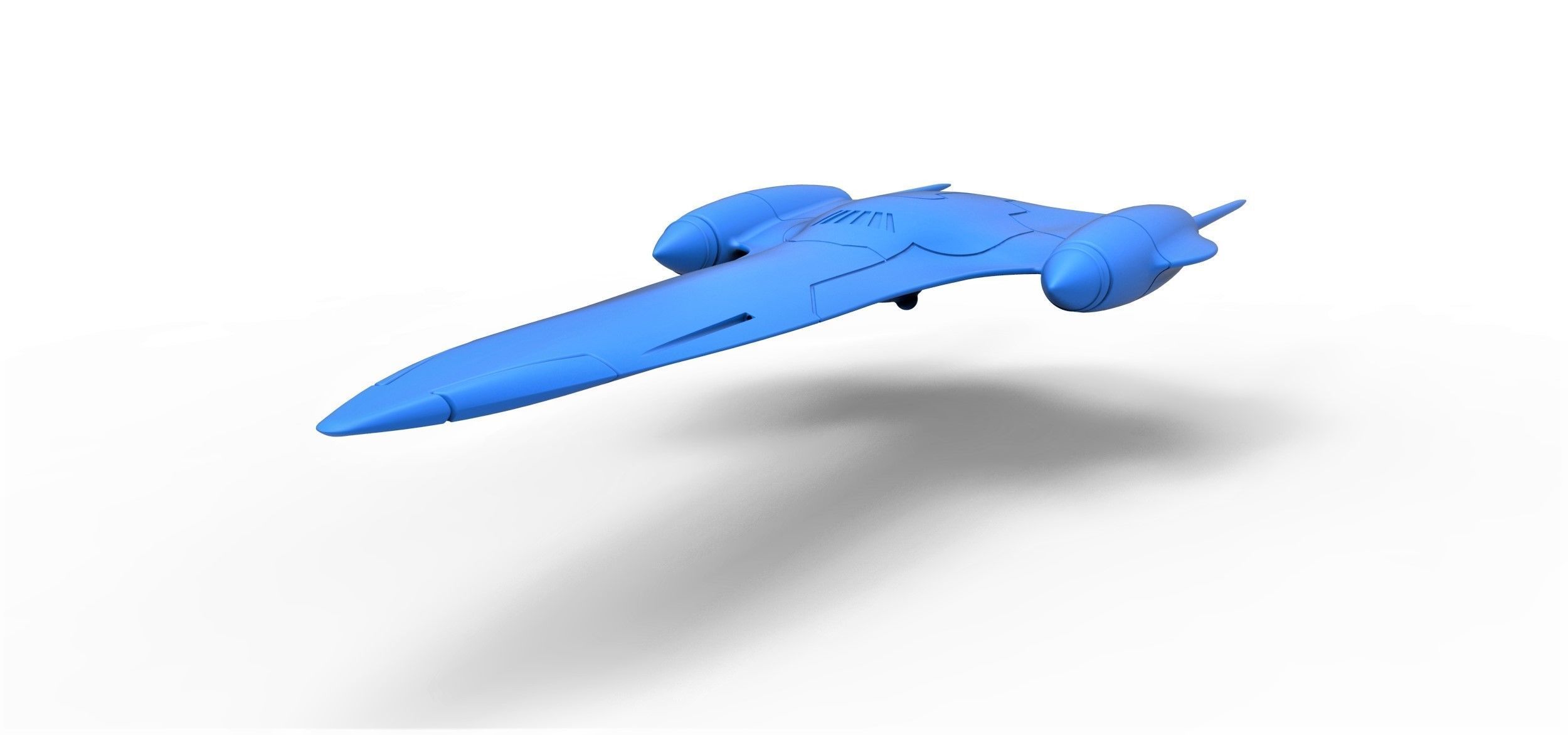 Naboo Queens Royal starship Scale 1 to 200 3D print model_4