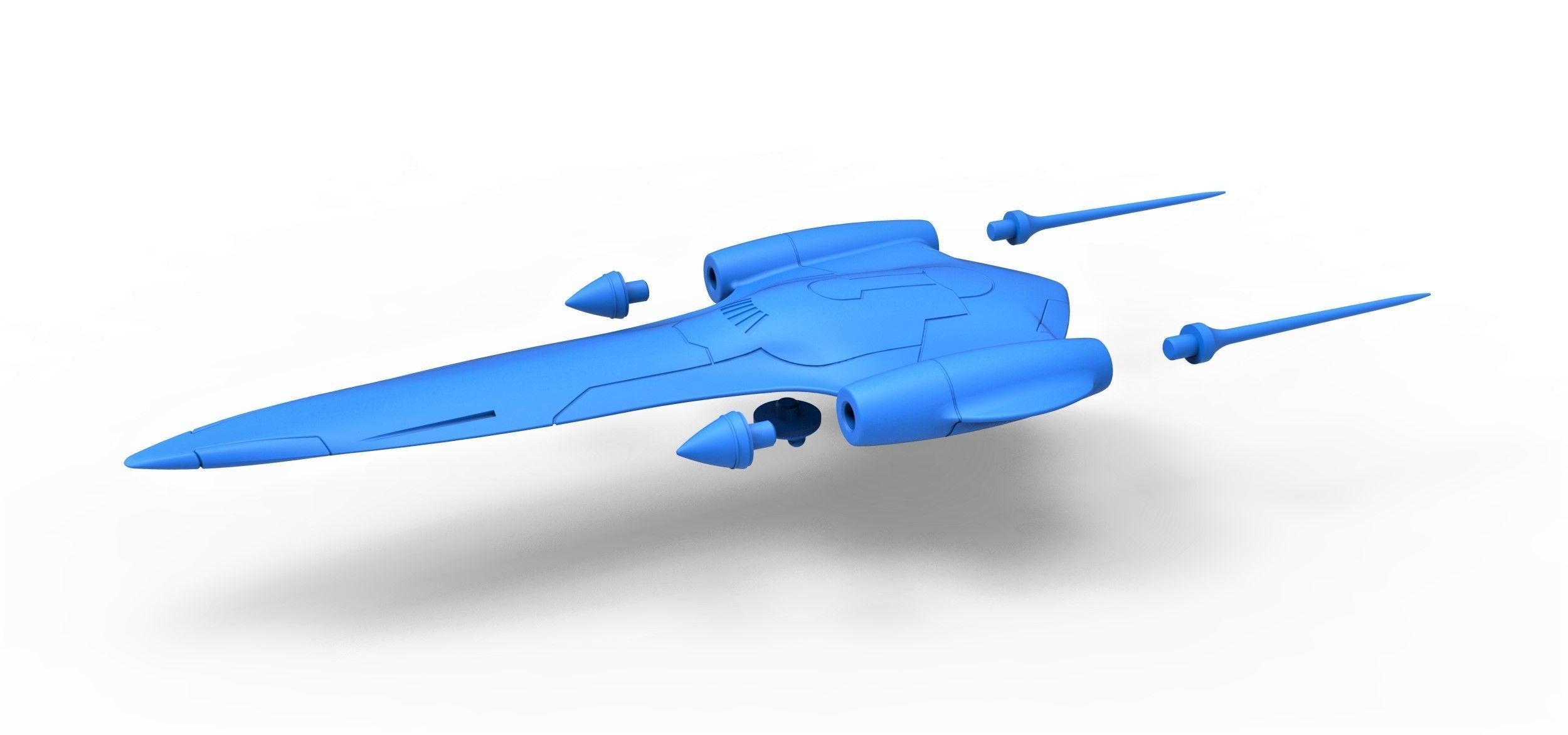 Naboo Queens Royal starship Scale 1 to 200 3D print model_18