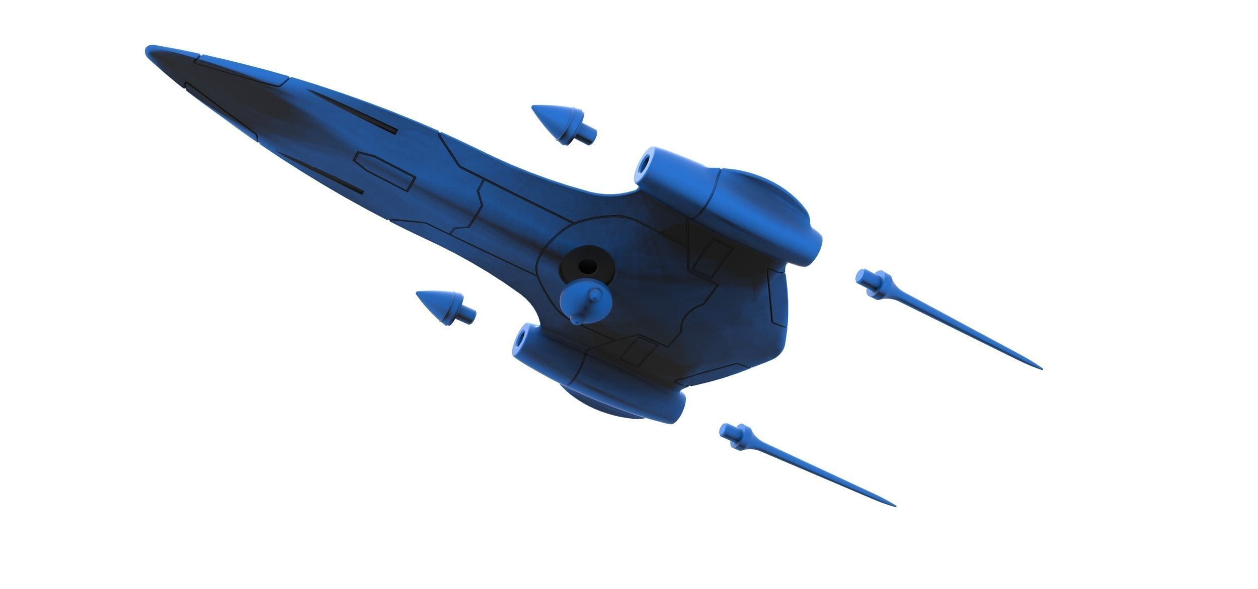 Naboo Queens Royal starship Scale 1 to 200 3D print model_20