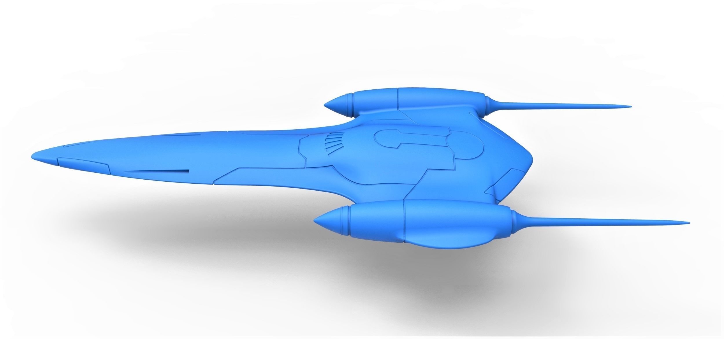 Naboo Queens Royal starship Scale 1 to 200 3D print model_9