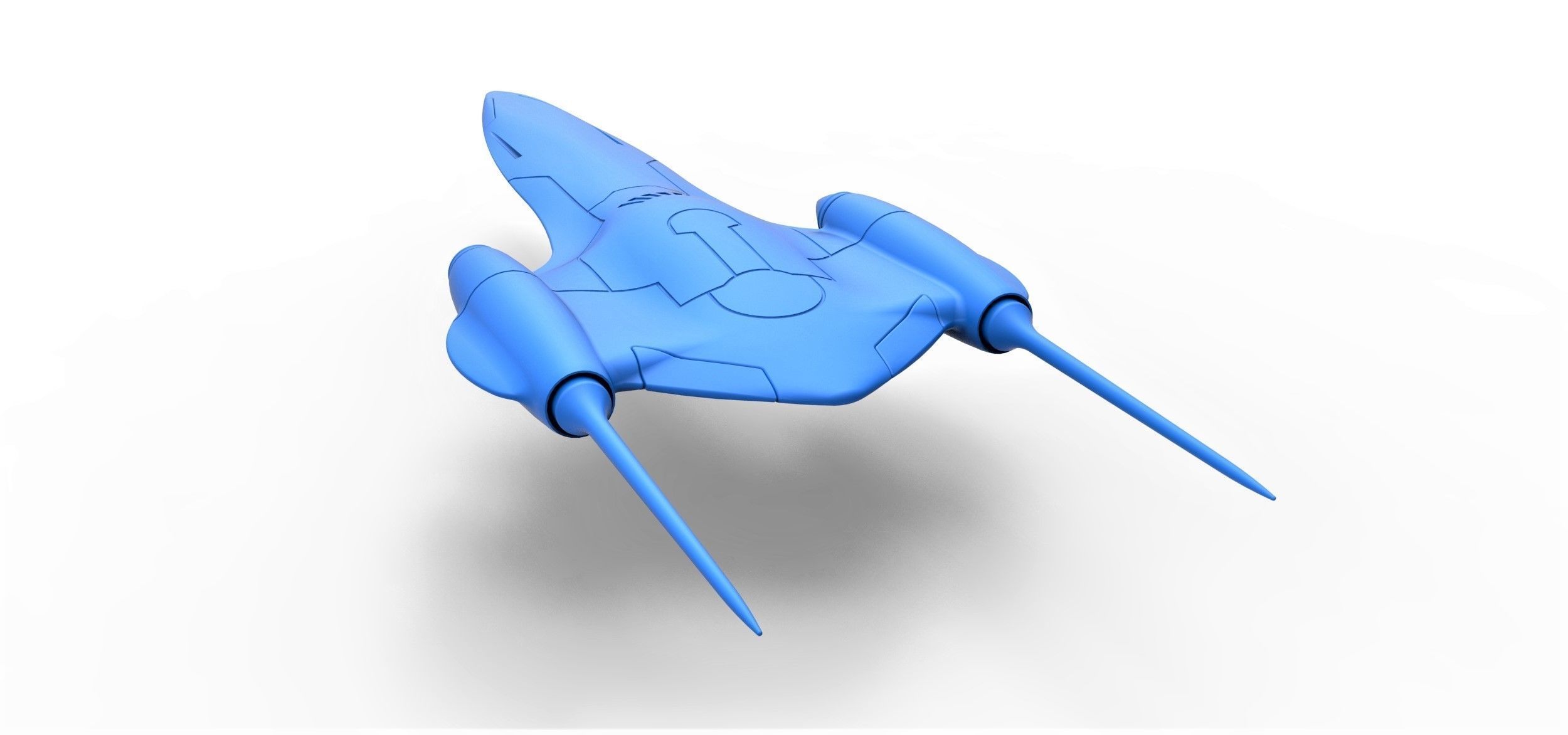 Naboo Queens Royal starship Scale 1 to 200 3D print model_13