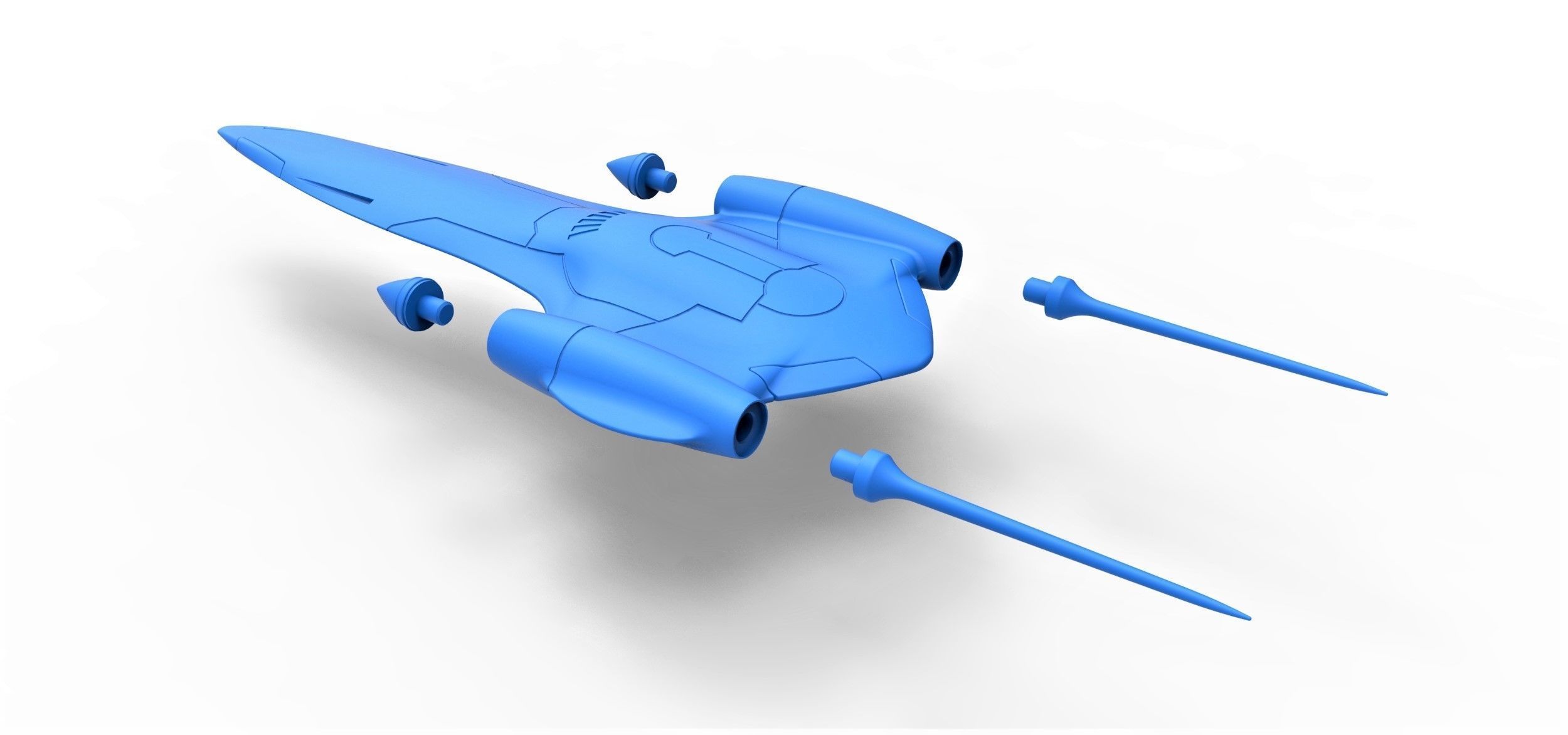 Naboo Queens Royal starship Scale 1 to 200 3D print model_19