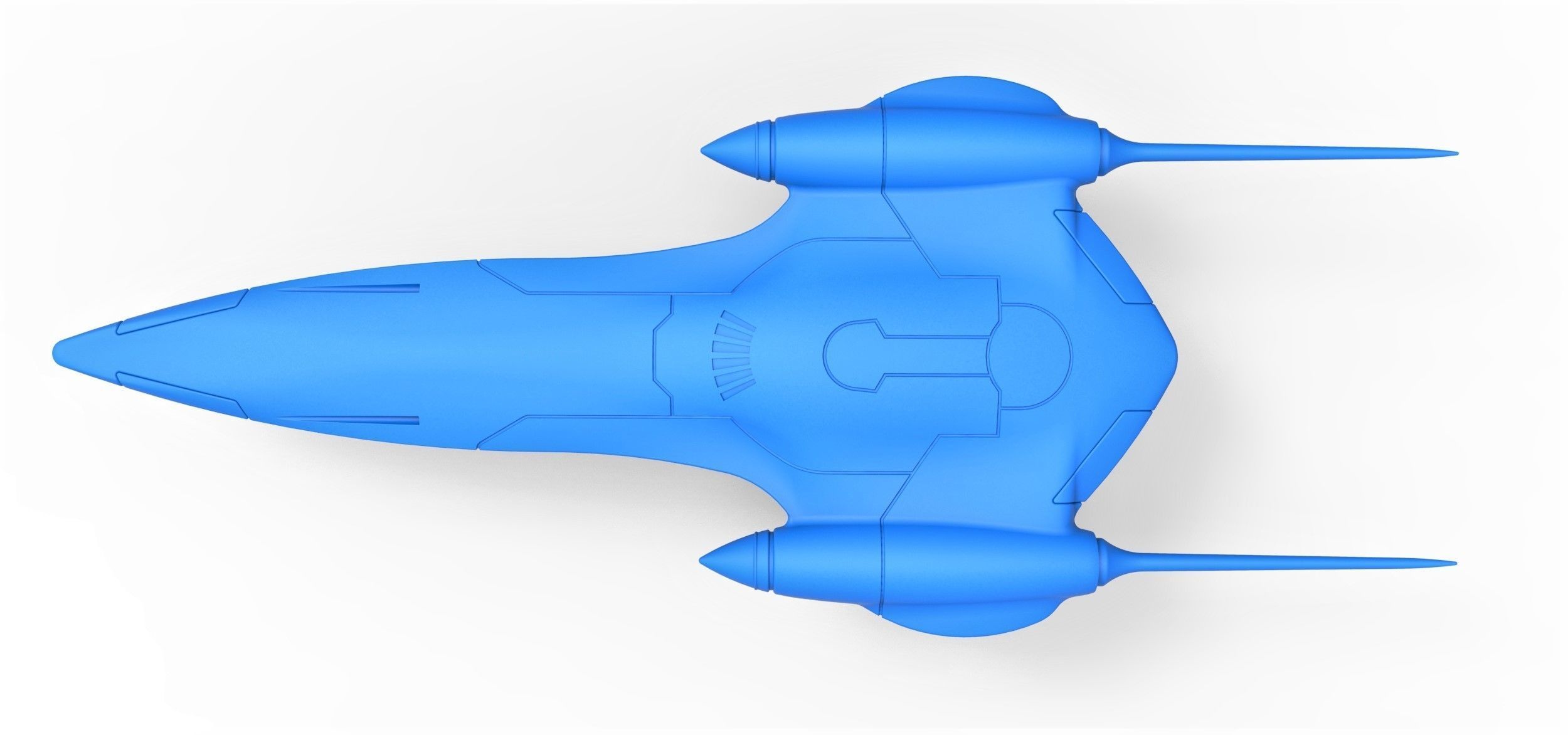 Naboo Queens Royal starship Scale 1 to 200 3D print model_10
