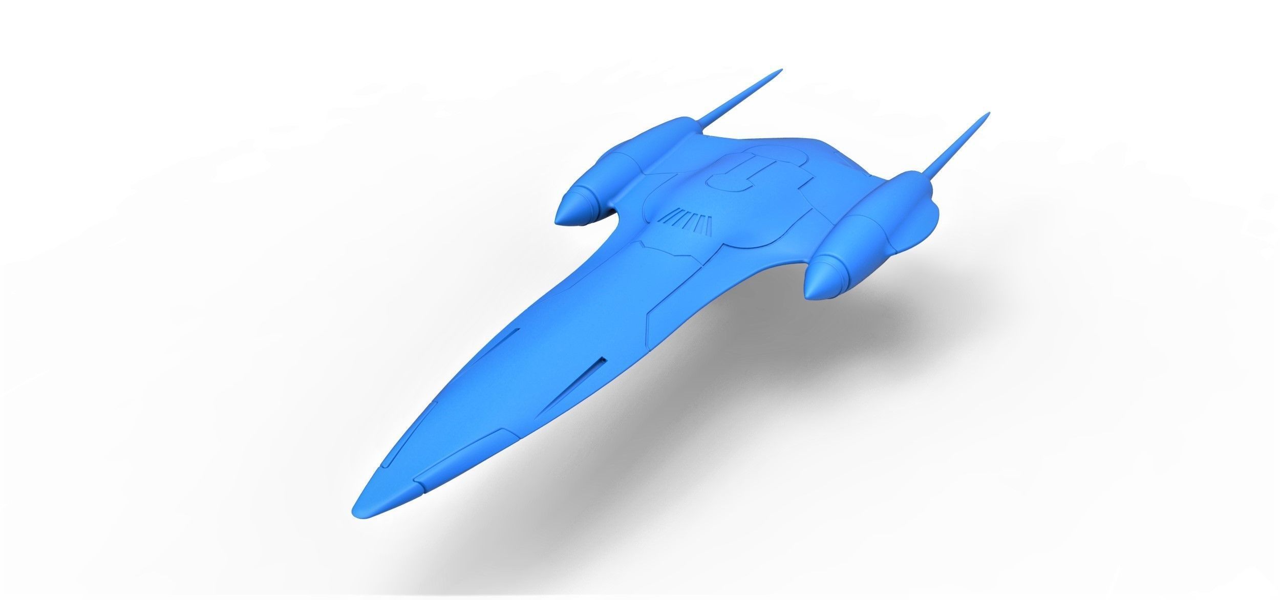 Naboo Queens Royal starship Scale 1 to 200 3D print model_3