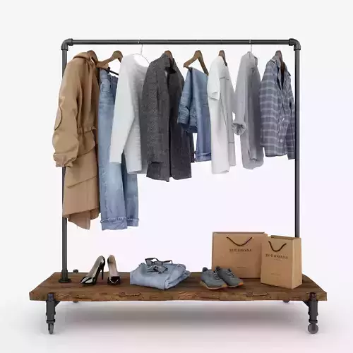 Casual Womens and Mens Wardrobe  3D model