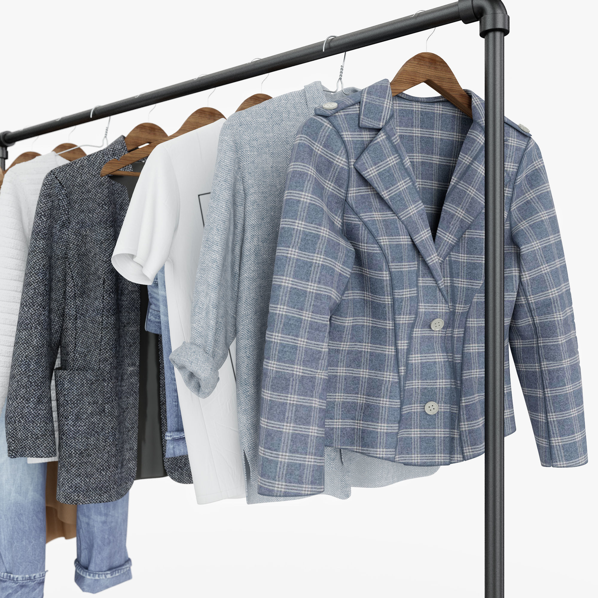 Casual Womens and Mens Wardrobe  3D model_6