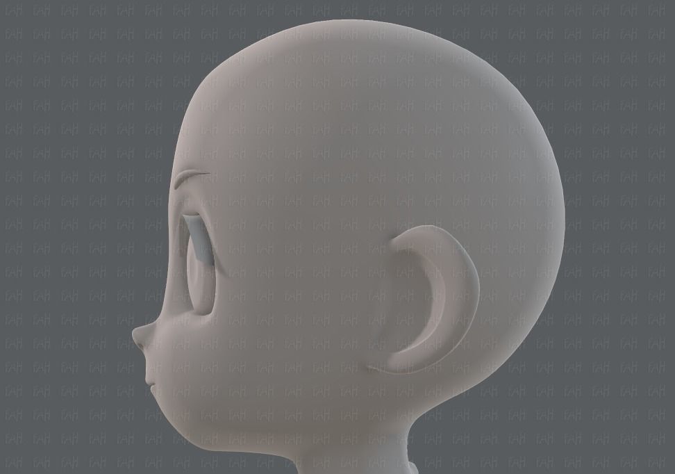 Base mesh girl characterV12 Low-poly 3D model_39