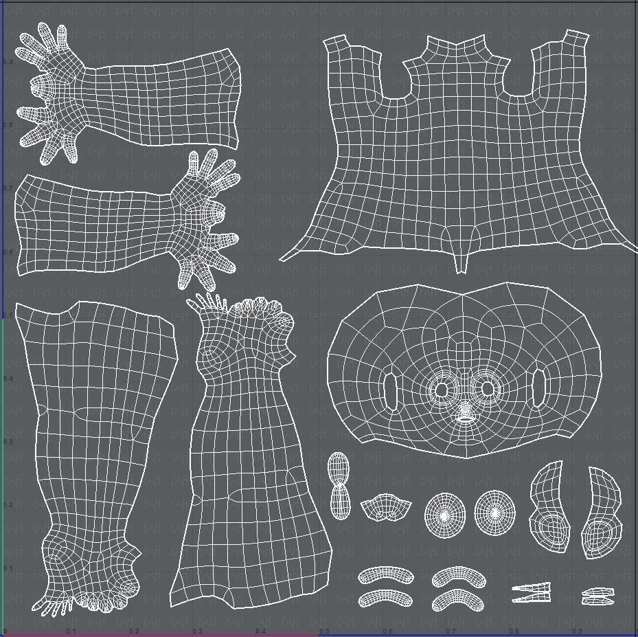 Base mesh girl characterV12 Low-poly 3D model_45