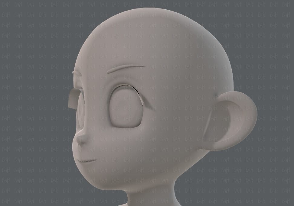 Base mesh girl characterV12 Low-poly 3D model_37