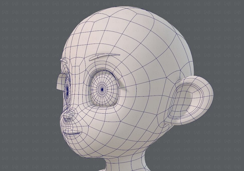 Base mesh girl characterV12 Low-poly 3D model_38