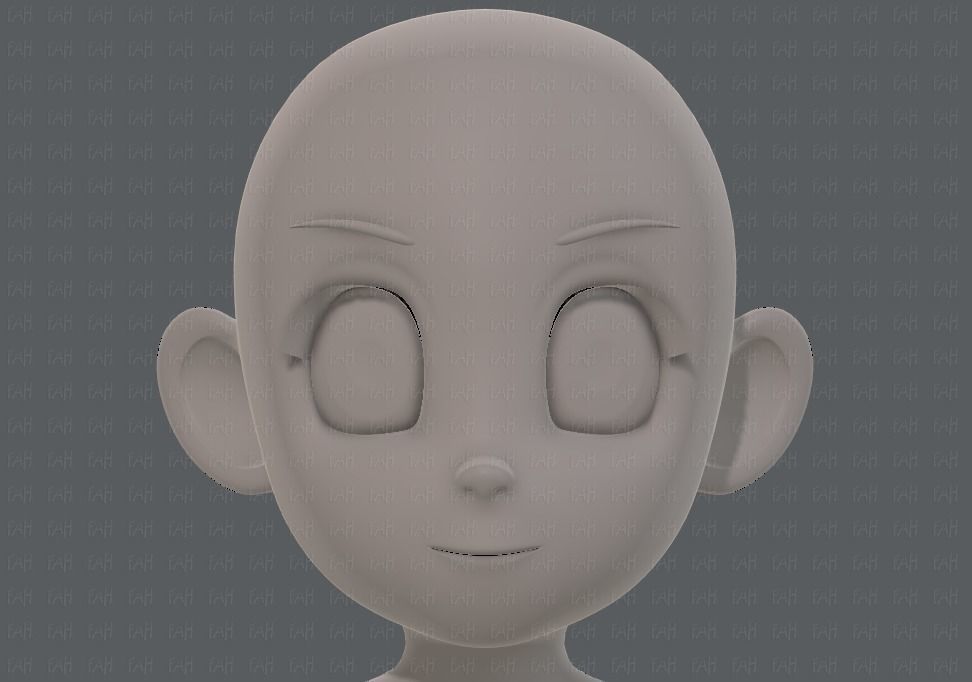 Base mesh girl characterV12 Low-poly 3D model_33