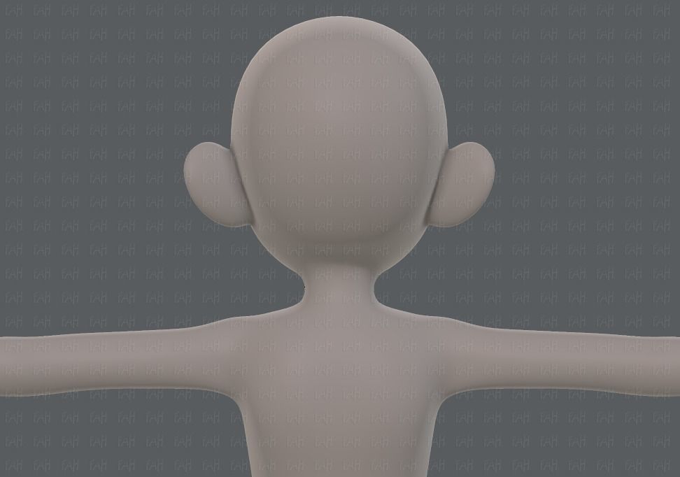 Base mesh girl characterV12 Low-poly 3D model_21