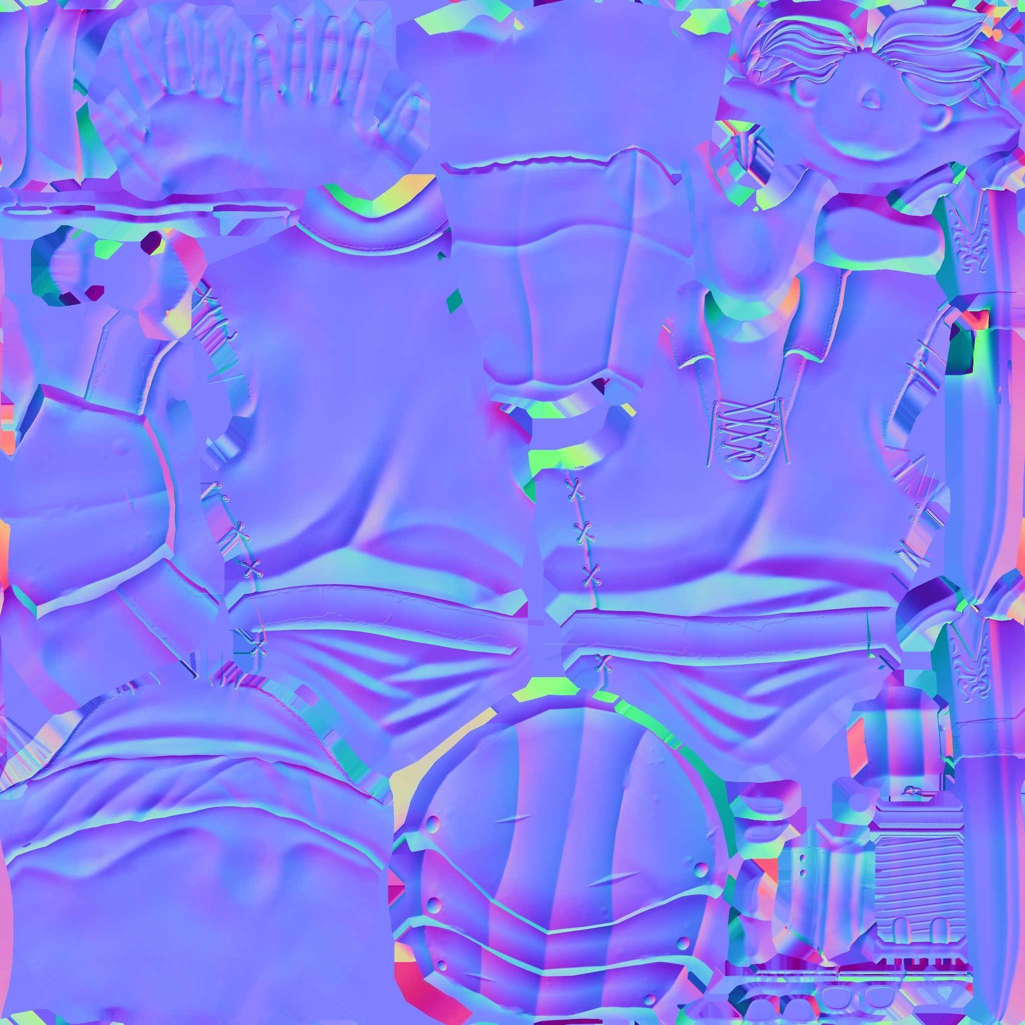 Hipster Knight Low-poly 3D model_8