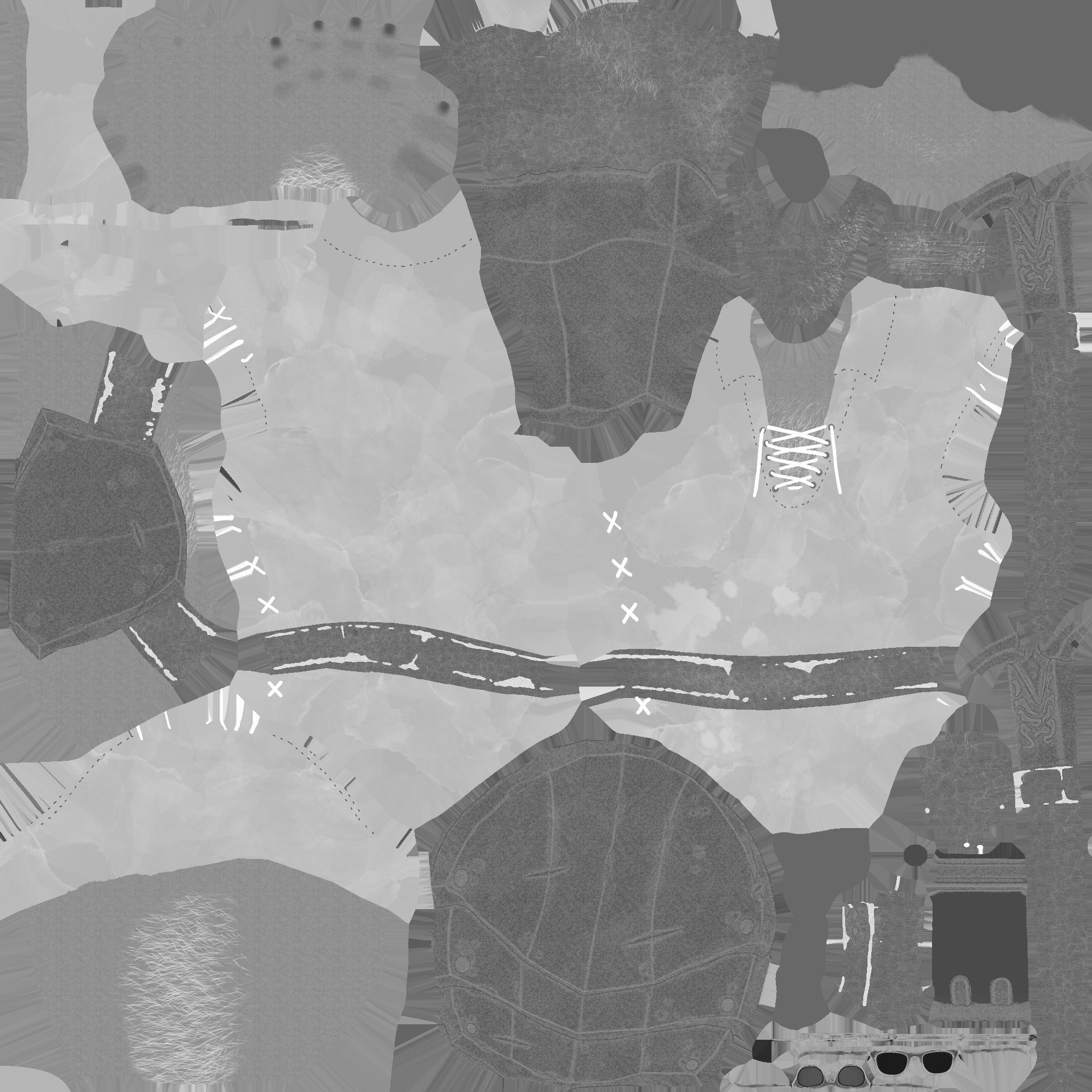 Hipster Knight Low-poly 3D model_9