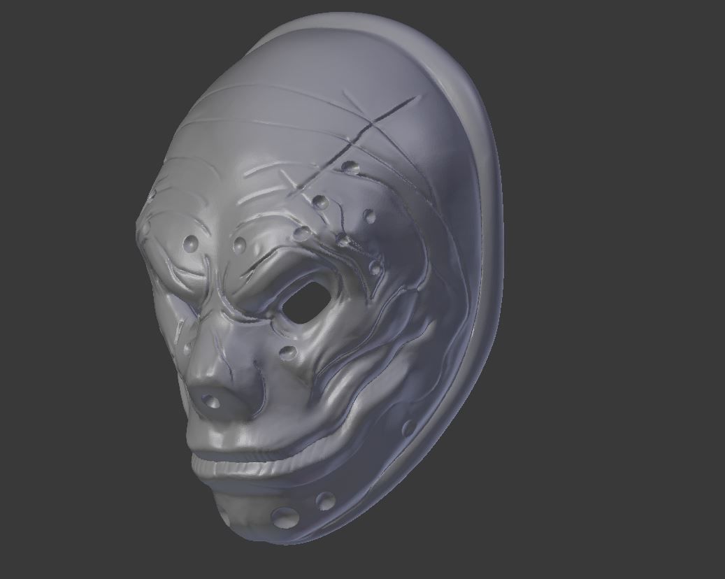 Sokol mask for face from PayDay 2 3D print model_9