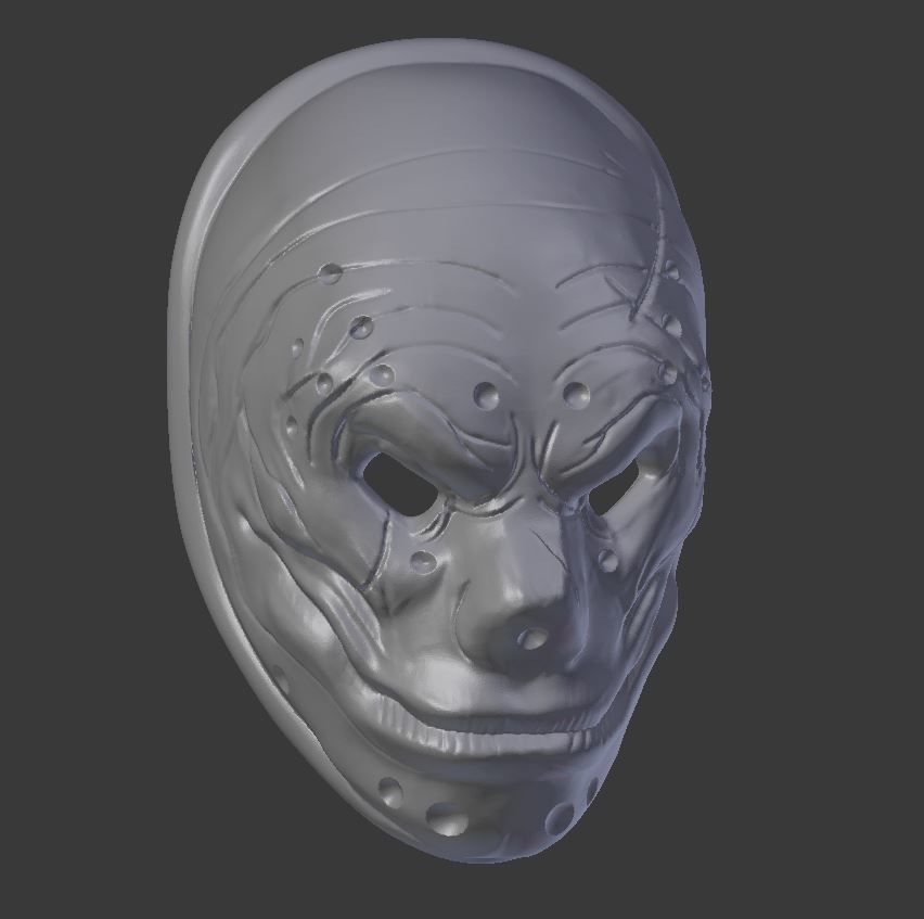 Sokol mask for face from PayDay 2 3D print model_11