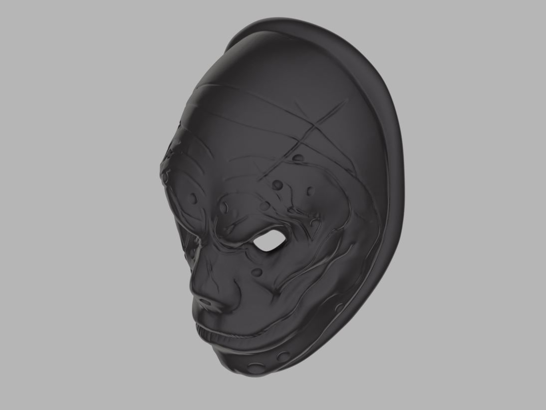 Sokol mask for face from PayDay 2 3D print model_5