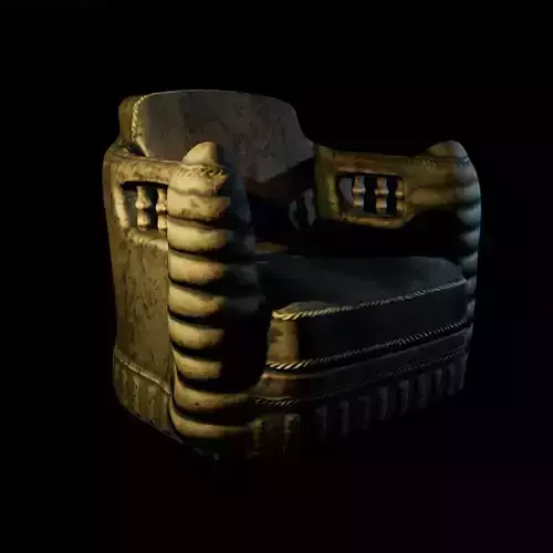 armchair very low poly