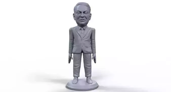 Al Gore stylized high quality 3D printable miniature 3D print model