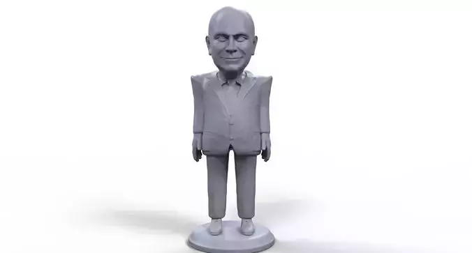Dick Cheney stylized high quality 3D printable miniature 3D print model