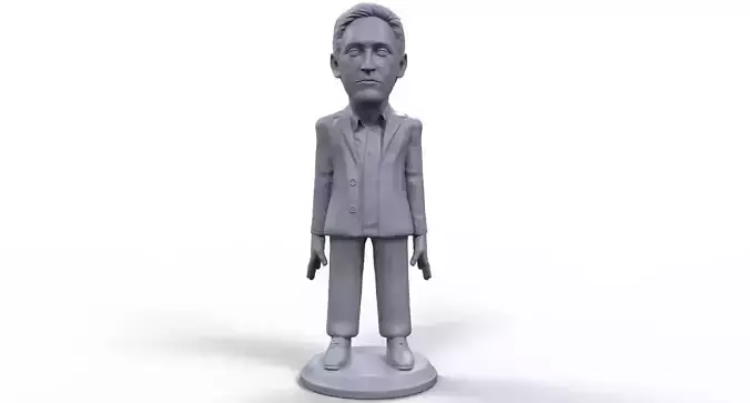 Edward Snowden stylized high quality 3D printable miniature 3D print model