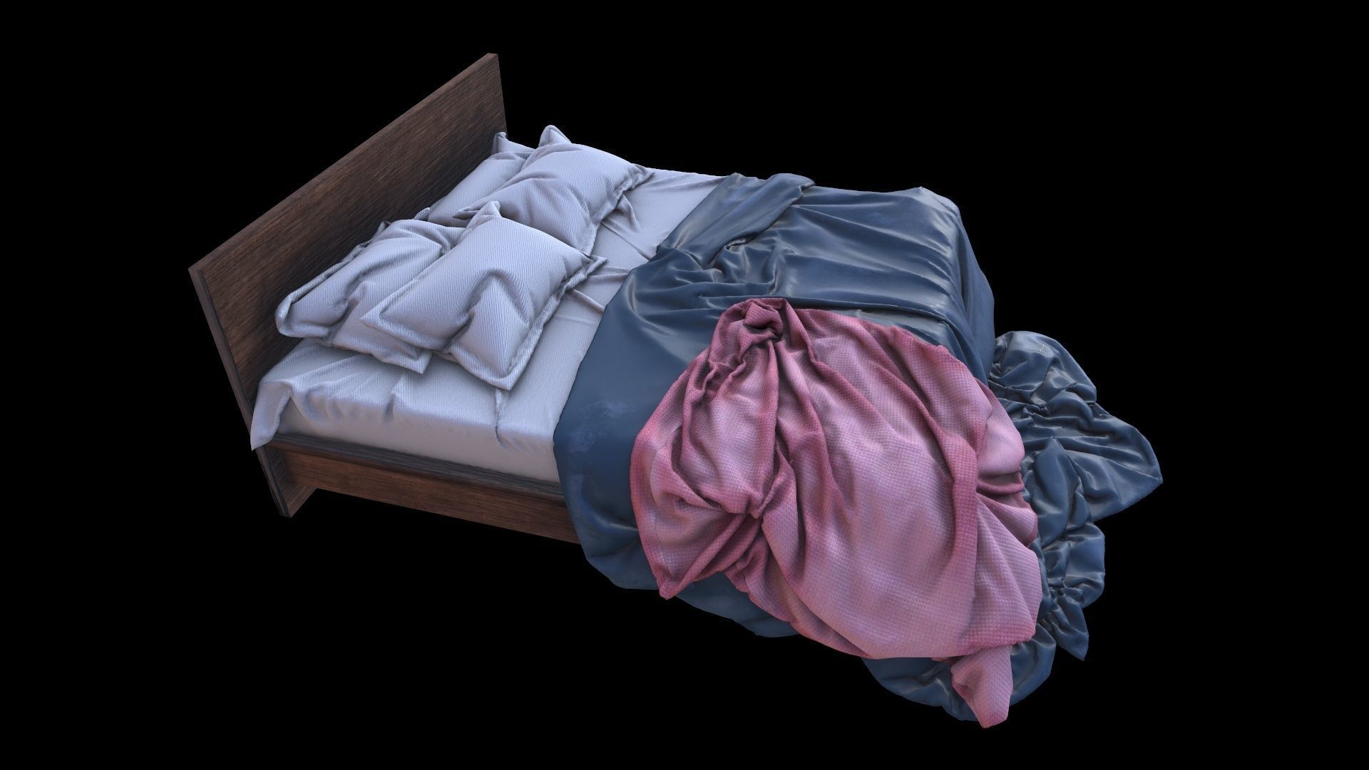 PBR Beds - 5 Pieces 3D model_23