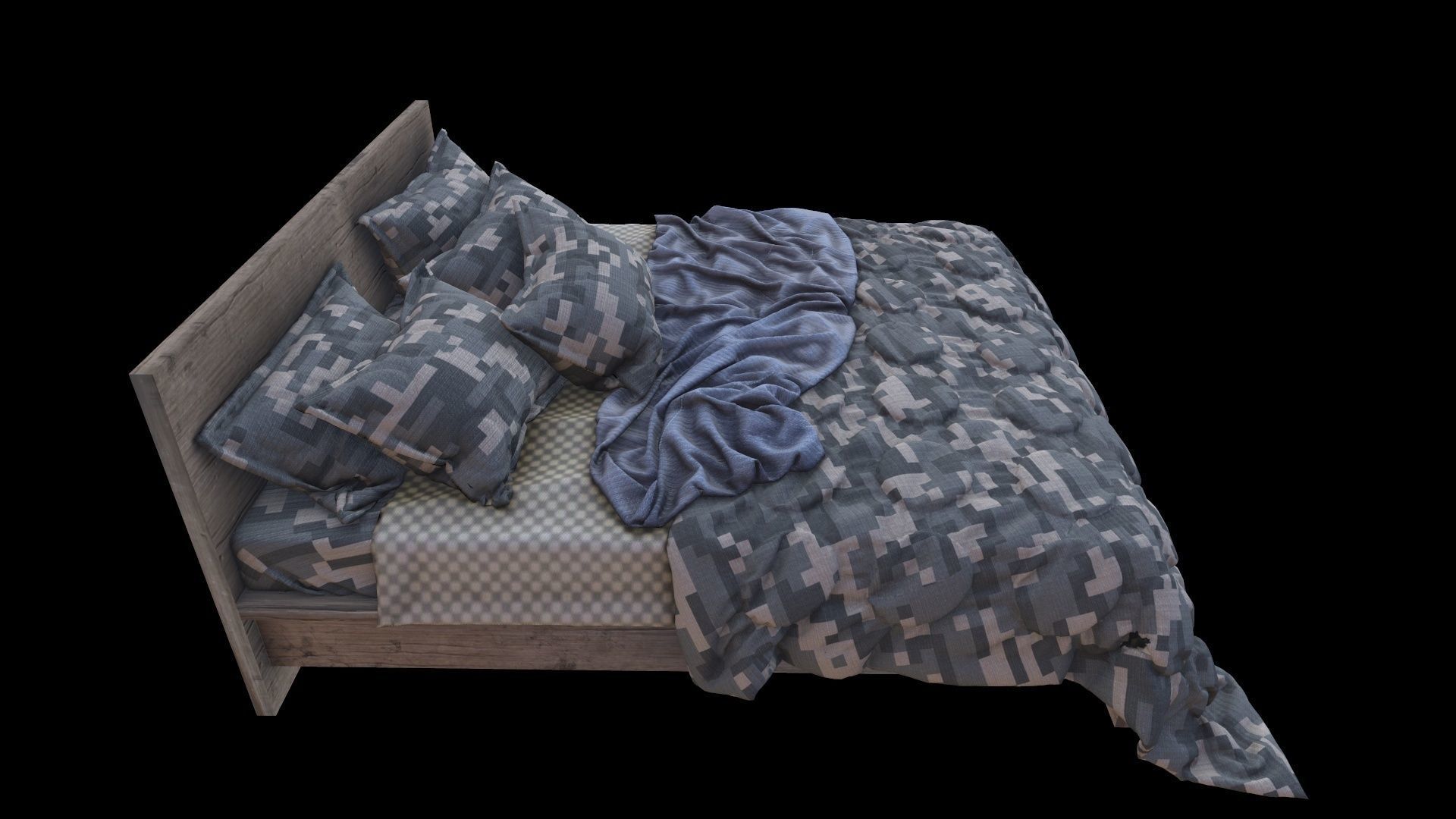 PBR Beds - 5 Pieces 3D model_16